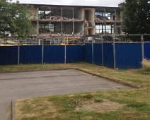 Demolition of Margaret Glen-Bott Middle of the school Photo from Ann Gregory - taken July 2013