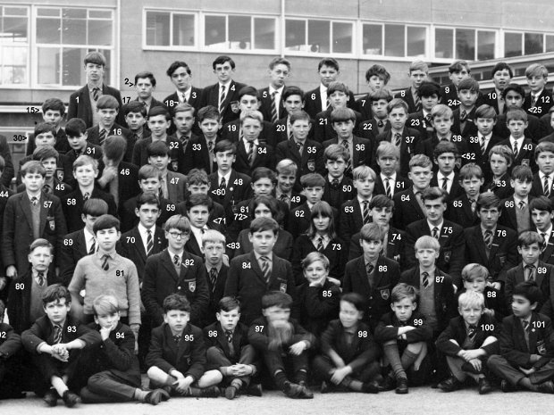 1965 Panoramic Photo Panoramic Photo of the Margaret Glen-Bott Secondary School taken October 1965.