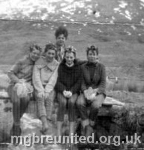 Glen Affric, Scotland 1963 Eileen Brooks, Susan ?, Susan Griffiths, Judith Taylor, Hilary Hulme.