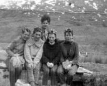 Glen Affric, Scotland 1963 Eileen Brooks, Susan ?, Susan Griffiths, Judith Taylor, Hilary Hulme. Photo from Hilary Hulme