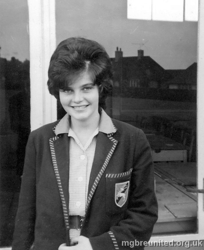 1963 JEANA FULTON Jeana - outside one of the classrooms.