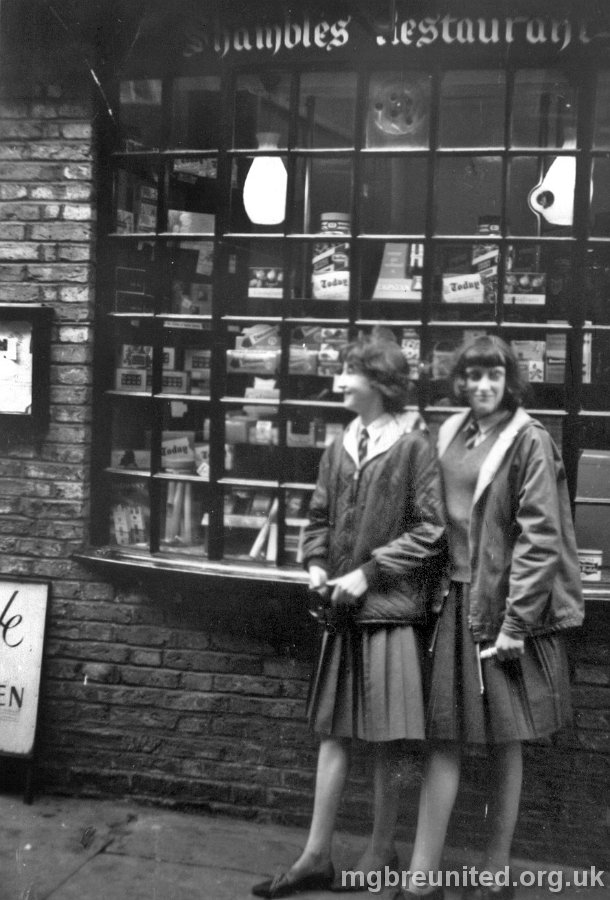 1965 School Trip to York (History) Joyce Dow and Angela Barlow