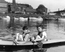 1962 06 Canoe Camping Trip on the River Trent This is the Lady Bay Railway Bridge over the River Trent at Nottingham.