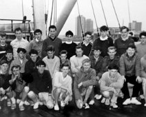 HMS Foudroyant - 1963 Any more names please? BACK ROW: 1 Chris Gaulton (Golly) watching the ships, 2 Robert Rutt, 3 ? Townend, 4 Chris Hall (Ozzie), 5 Mick Morrell, 6 Tommy Glanz, 7...