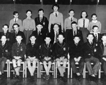 1957 - 58 Class Photo BACK ROW: Pamela ?, Latricia Bowley, Beryl Wagstaff, Sonia Vedda, Barbara Newstead, Pauline Mackintosh, Margaret Parnham, 2nd ROW: TEACHER - Mr Green (Art),...