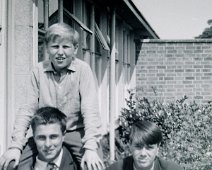 Chris Gaulton, Harold Sholtz and Dave Wright Says Chris Gaulton: On my shoulders is Harold Sholtz, or that was the name I was given anyway! He was thought to have escaped from East Germany. We are sitting...
