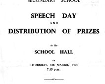 1964 Margaret Glen-Bott Speech Day Programme P1