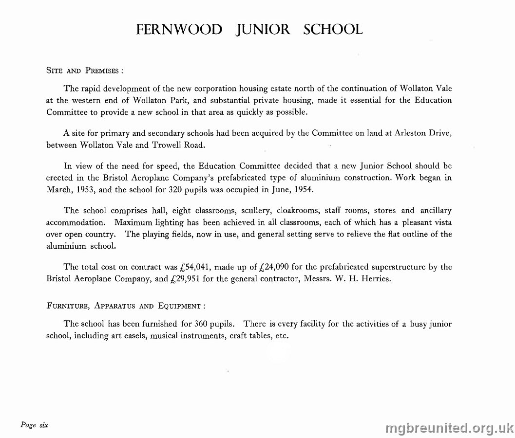 Page 6 Fernwood Junior School Site and Premises