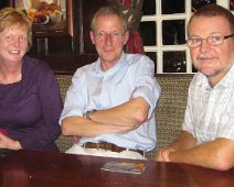 Margaret Glen-Bott Reunion at The Admiral Rodney Ruth Dyson, Bob White and Brian Tyman - all left MGB in 1968