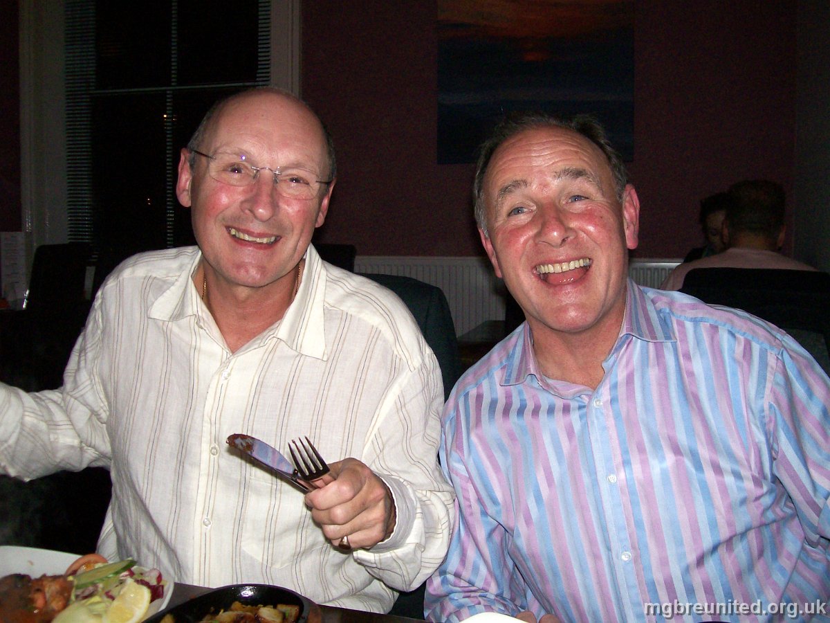 Chris Holland and Steve Woodhead Chris Holland and Steve Woodhead enjoy a joke.