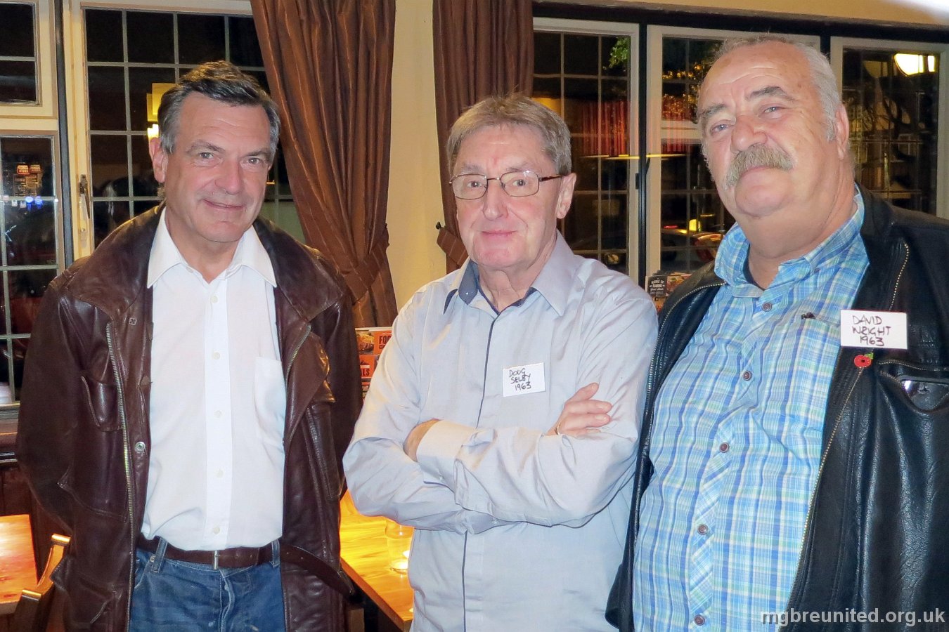 Margaret Glen-Bott Reunion 6 Nov 2014 Graham Ashmore (MGB 1965), Doug Selby (MGB 1963) and David Wright (MGB 1963)